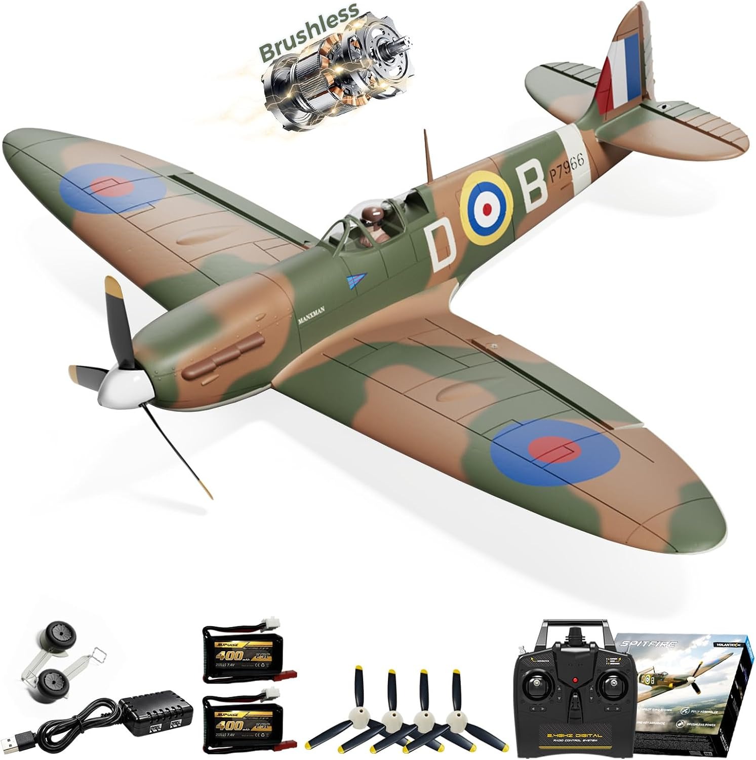 Rc Planes Horizon Hobby - Bezszczotkowy model samolotu RC VOLANTEXR Spitfire