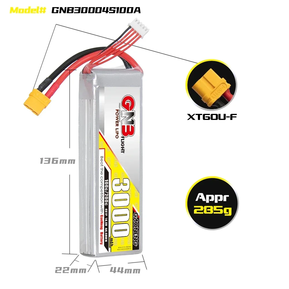 GAONENG GNB 3000mAh 4S 100C 20 – Rc Hobby Models recenzja i cena